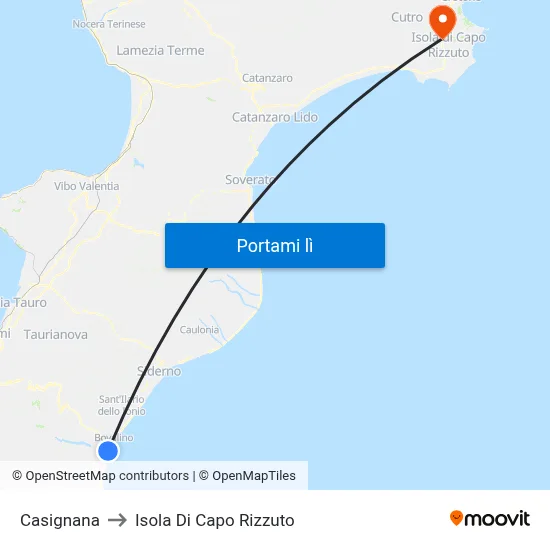 Casignana to Isola Di Capo Rizzuto map