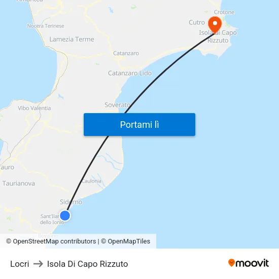 Locri to Isola Di Capo Rizzuto map