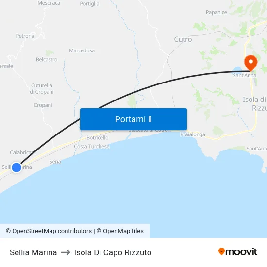 Sellia Marina to Isola Di Capo Rizzuto map