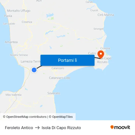 Feroleto Antico to Isola Di Capo Rizzuto map