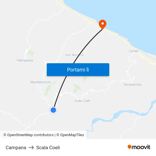 Campana to Scala Coeli map