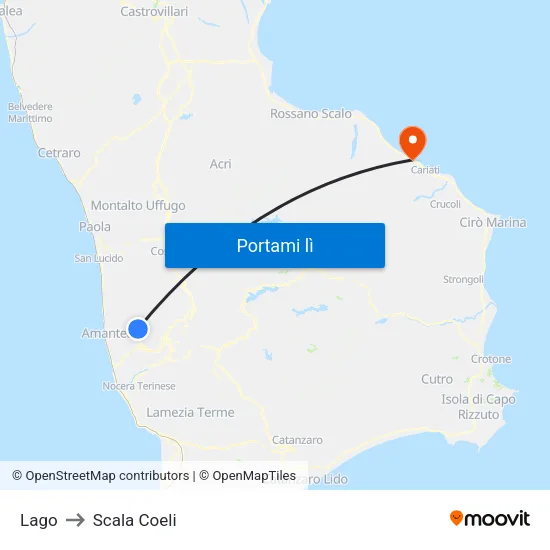 Lago to Scala Coeli map