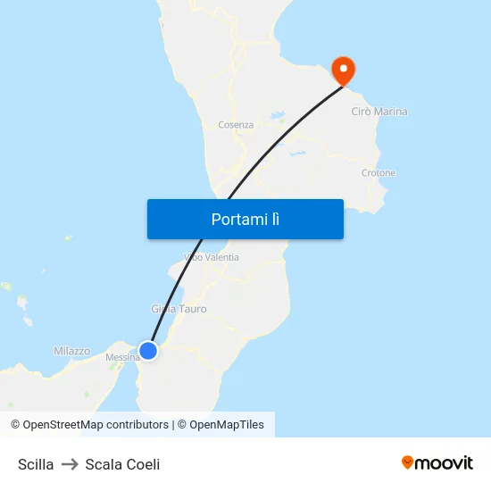 Scilla to Scala Coeli map
