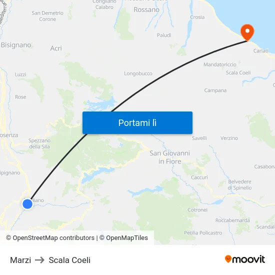 Marzi to Scala Coeli map
