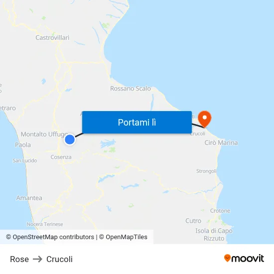 Rose to Crucoli map