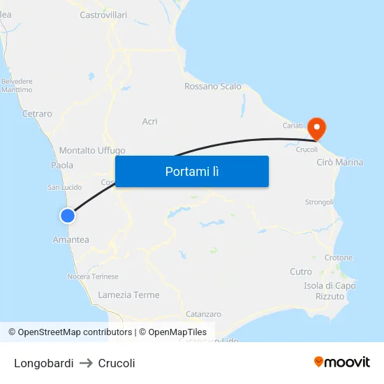 Longobardi to Crucoli map
