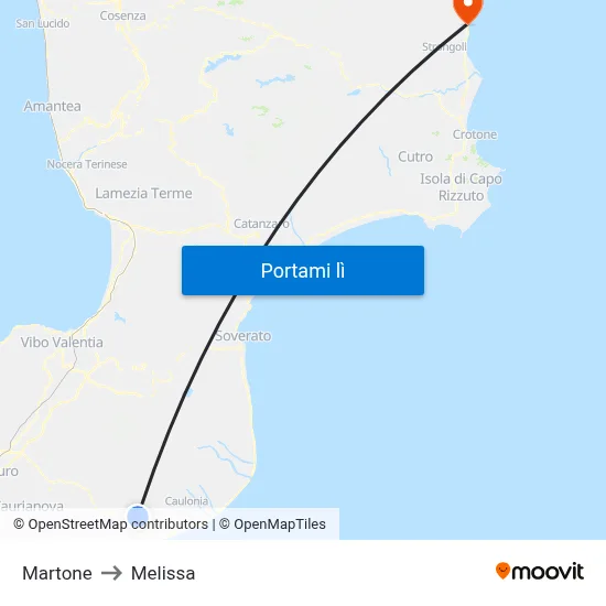 Martone to Melissa map