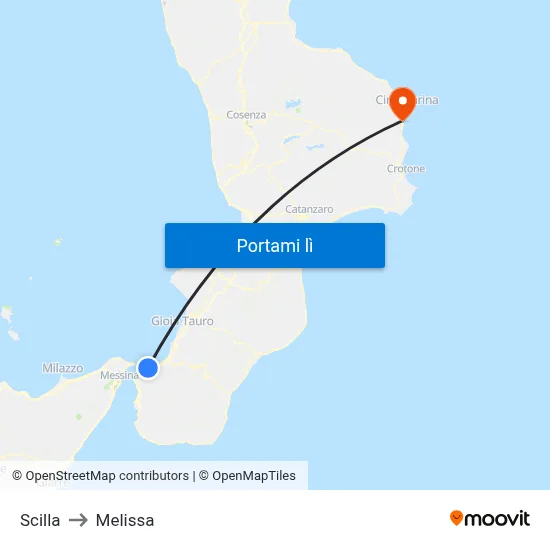 Scilla to Melissa map
