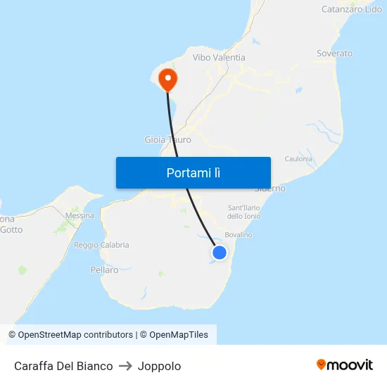Caraffa Del Bianco to Joppolo map