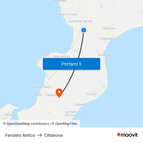 Feroleto Antico to Cittanova map