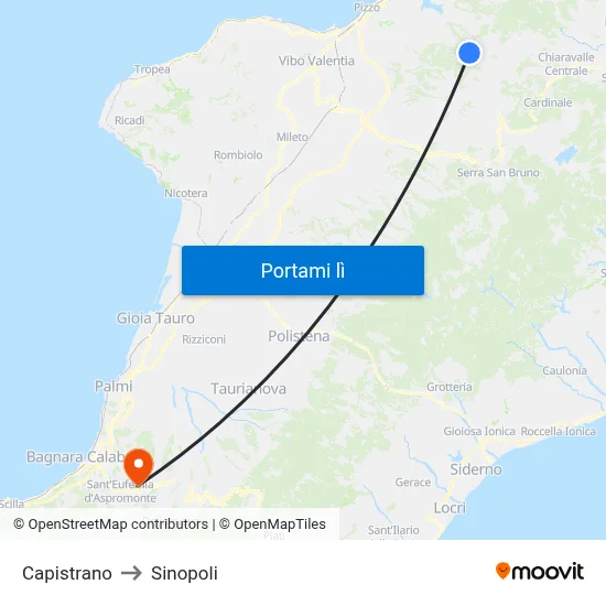 Capistrano to Sinopoli map