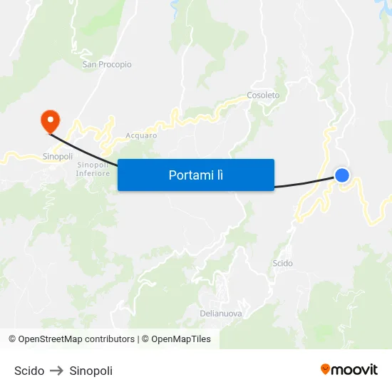 Scido to Sinopoli map