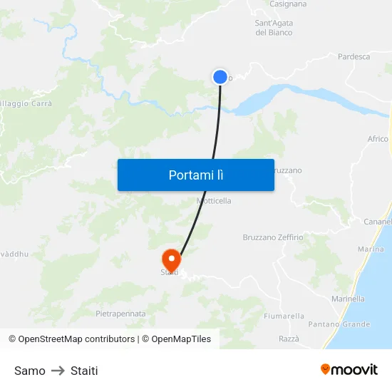 Samo to Staiti map