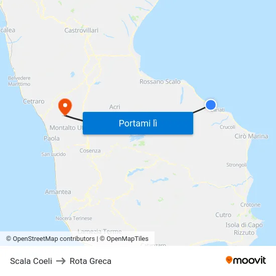 Scala Coeli to Rota Greca map