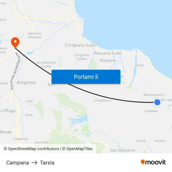 Campana to Tarsia map