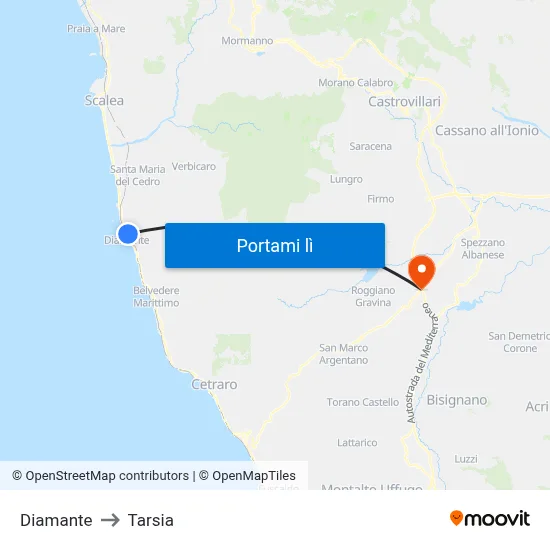 Diamante to Tarsia map