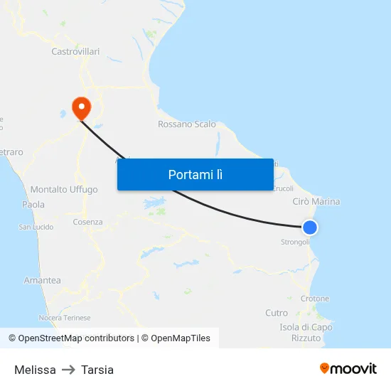 Melissa to Tarsia map