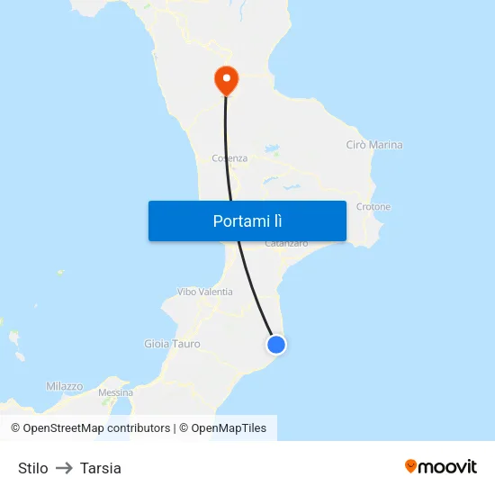 Stilo to Tarsia map
