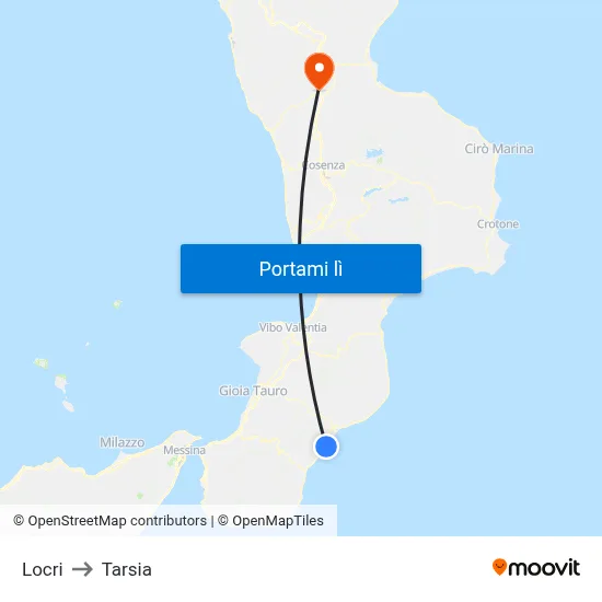 Locri to Tarsia map