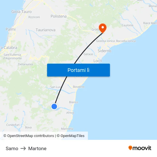 Samo to Martone map