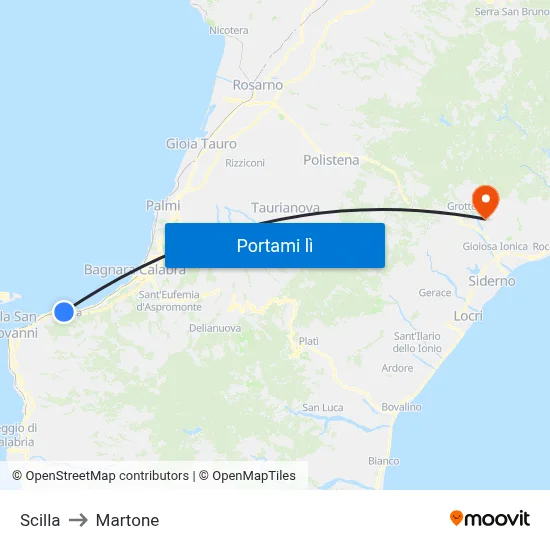 Scilla to Martone map