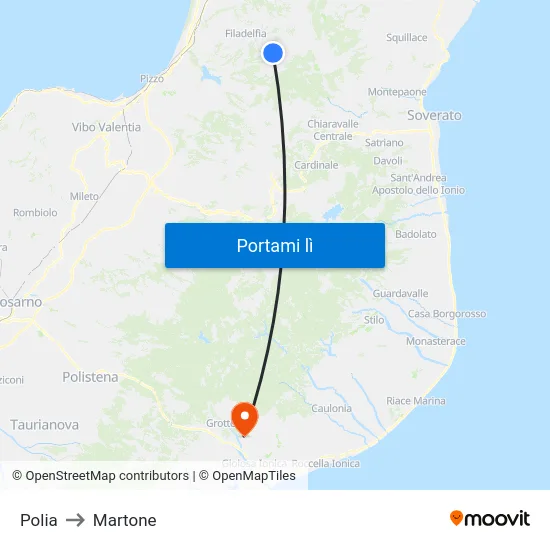 Polia to Martone map