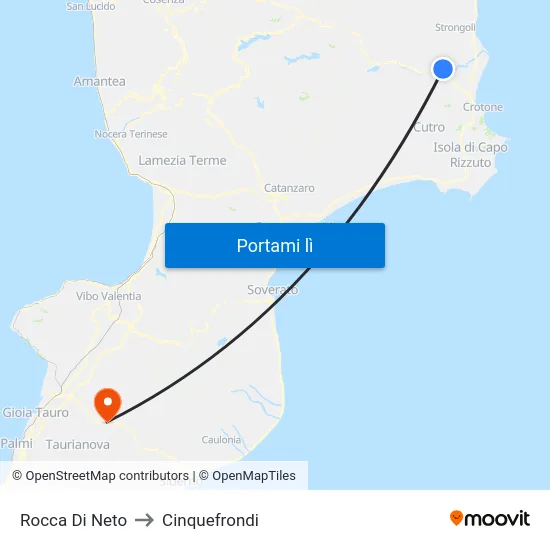 Rocca Di Neto to Cinquefrondi map