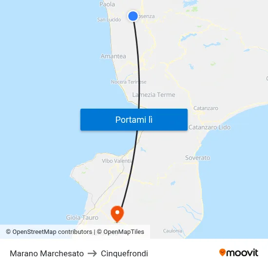 Marano Marchesato to Cinquefrondi map