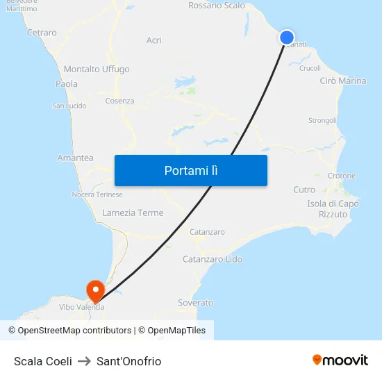 Scala Coeli to Sant'Onofrio map