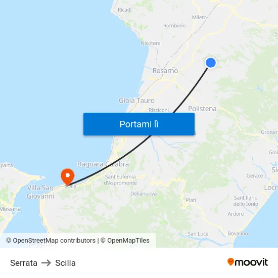 Serrata to Scilla map