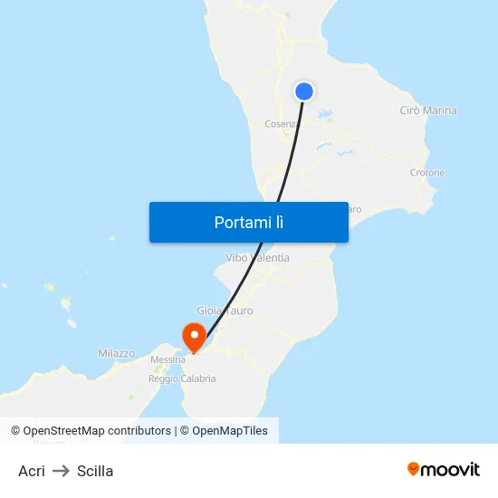 Acri to Scilla map