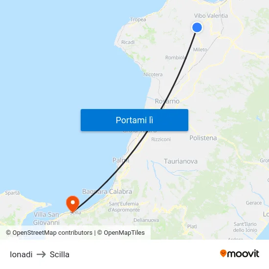 Ionadi to Scilla map