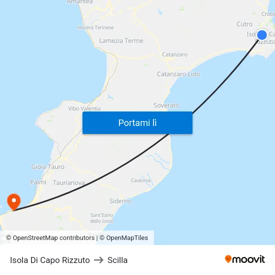 Isola Di Capo Rizzuto to Scilla map