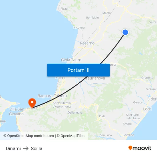 Dinami to Scilla map