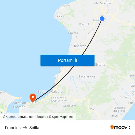 Francica to Scilla map