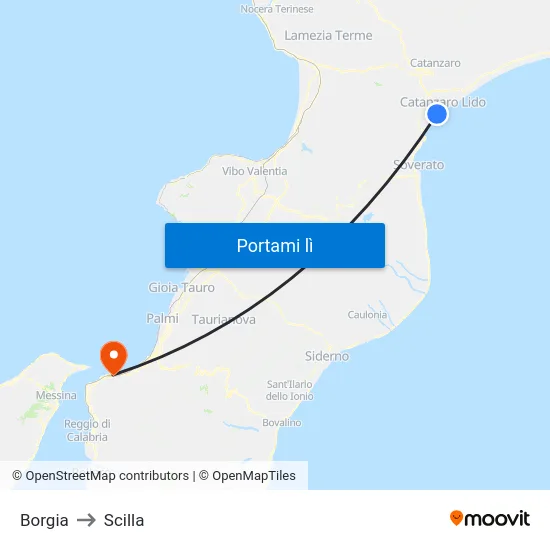 Borgia to Scilla map