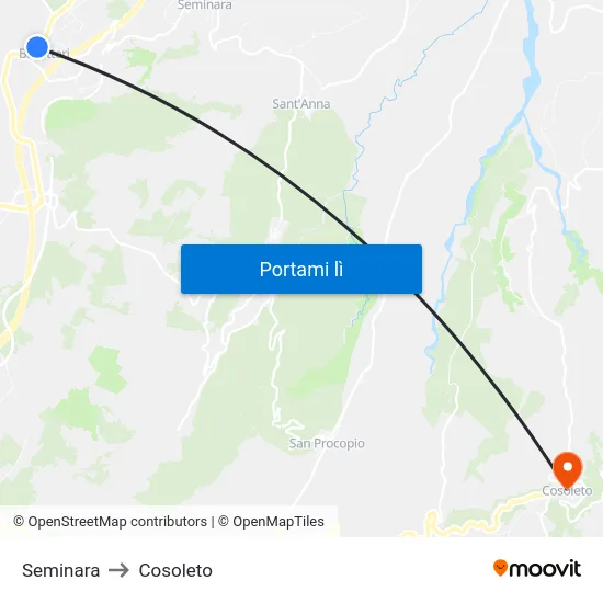Seminara to Cosoleto map