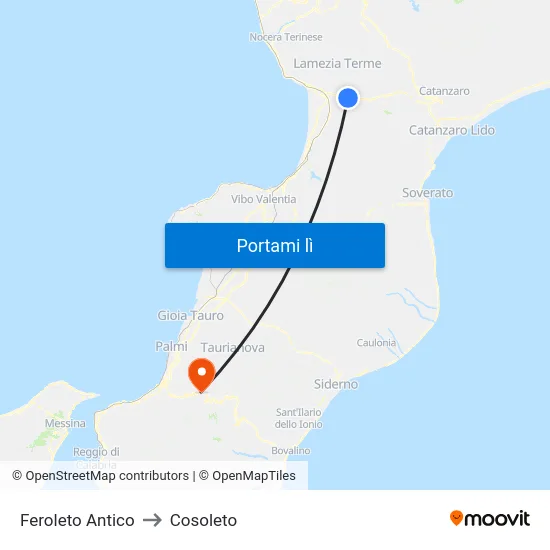 Feroleto Antico to Cosoleto map