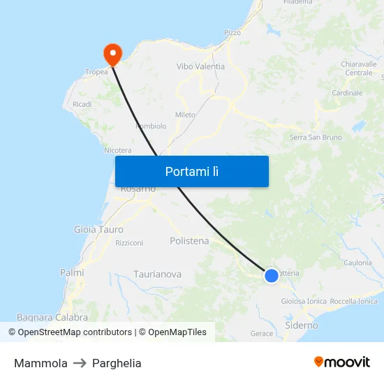 Mammola to Parghelia map