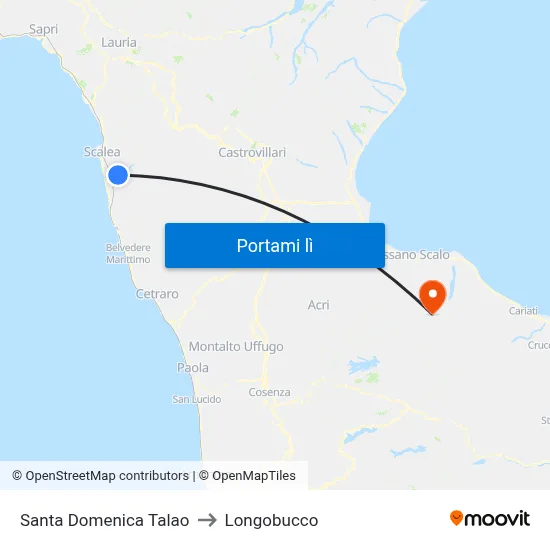 Santa Domenica Talao to Longobucco map
