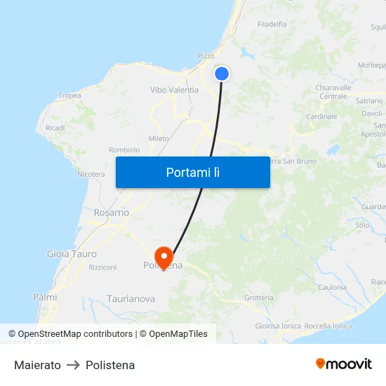 Maierato to Polistena map