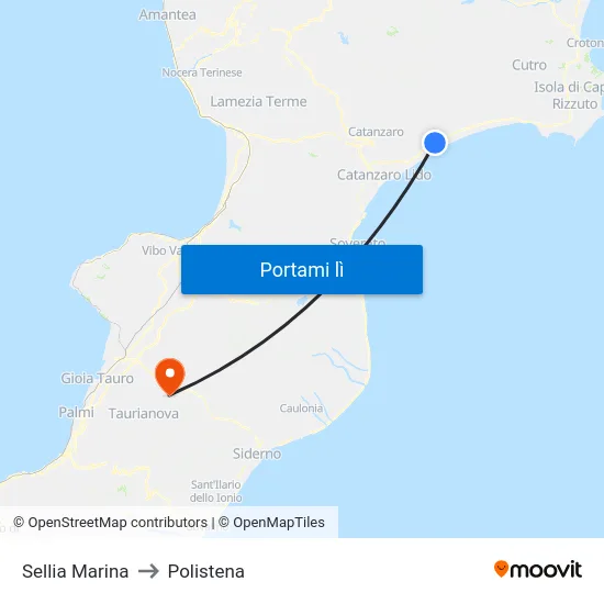 Sellia Marina to Polistena map