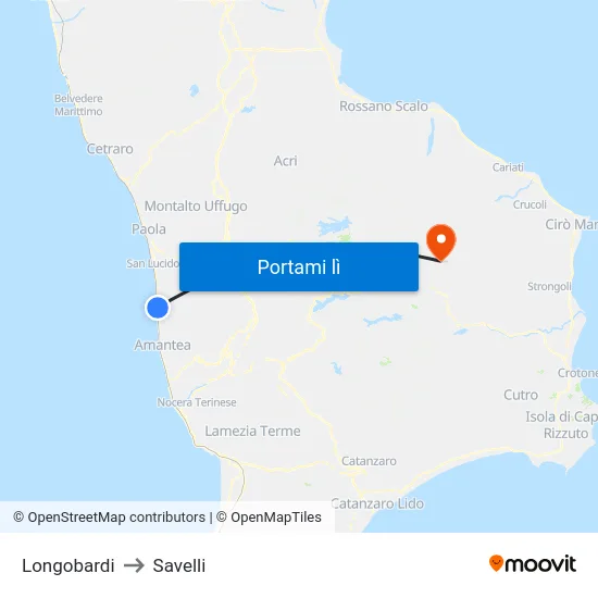 Longobardi to Savelli map
