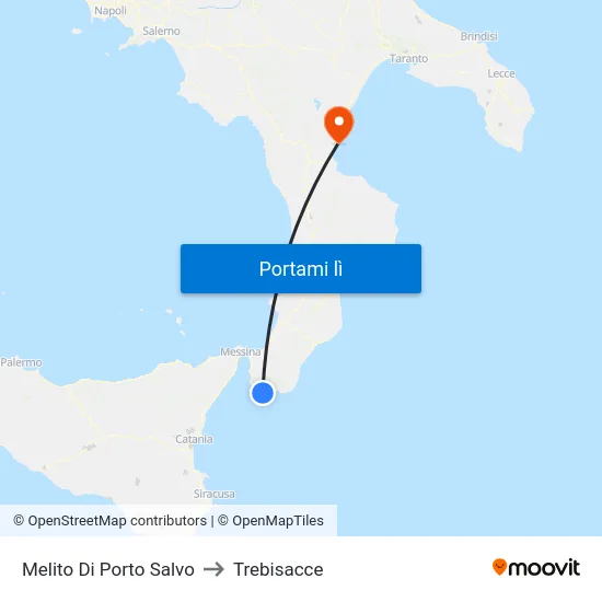 Melito Di Porto Salvo to Trebisacce map