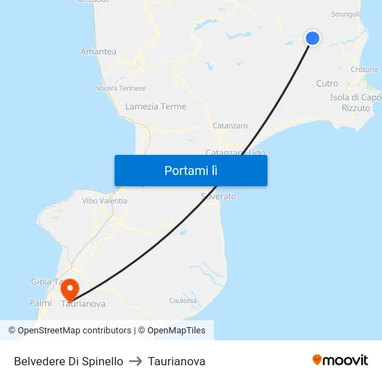 Belvedere Di Spinello to Taurianova map