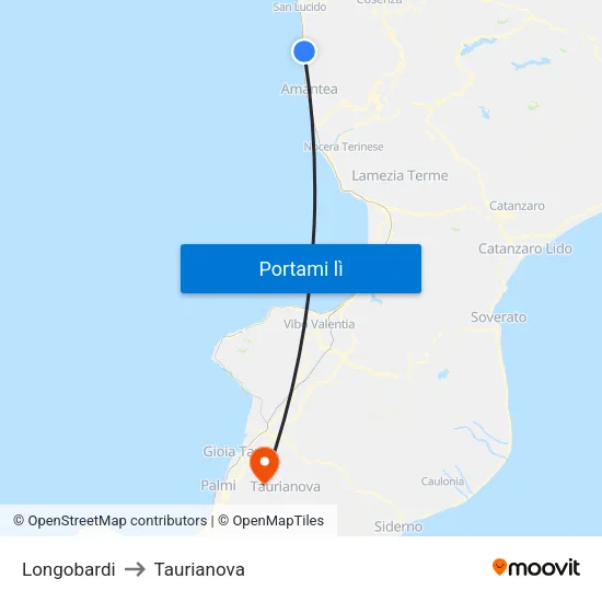 Longobardi to Taurianova map