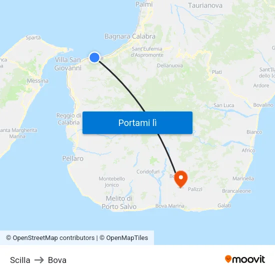 Scilla to Bova map