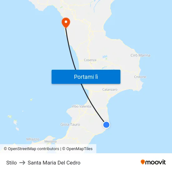 Stilo to Santa Maria Del Cedro map