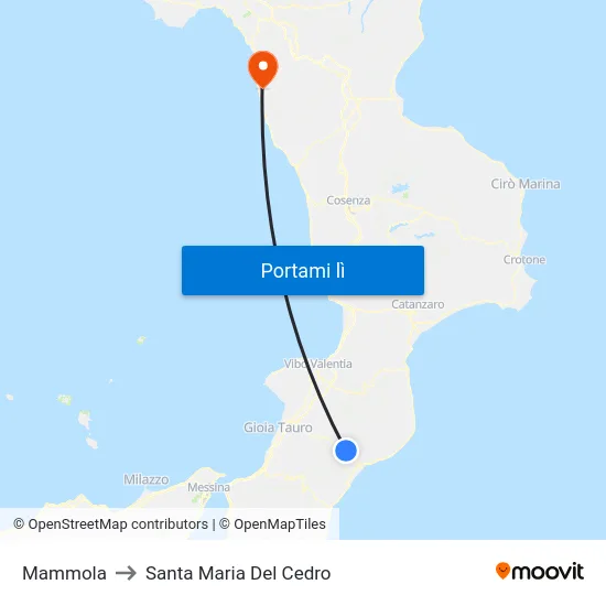 Mammola to Santa Maria Del Cedro map