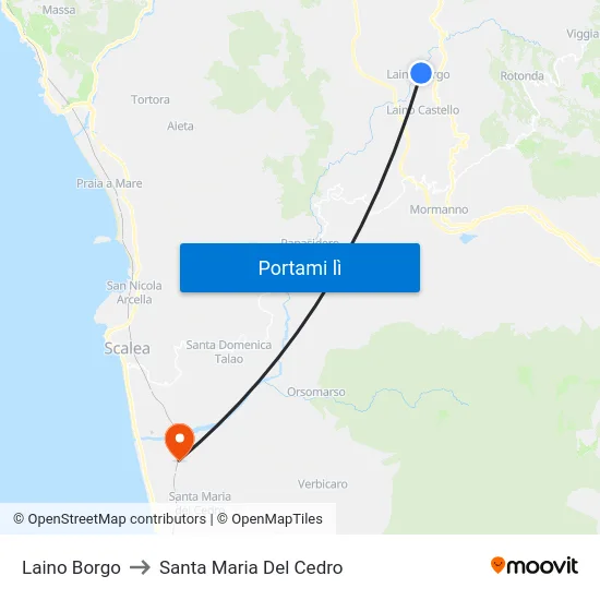 Laino Borgo to Santa Maria Del Cedro map